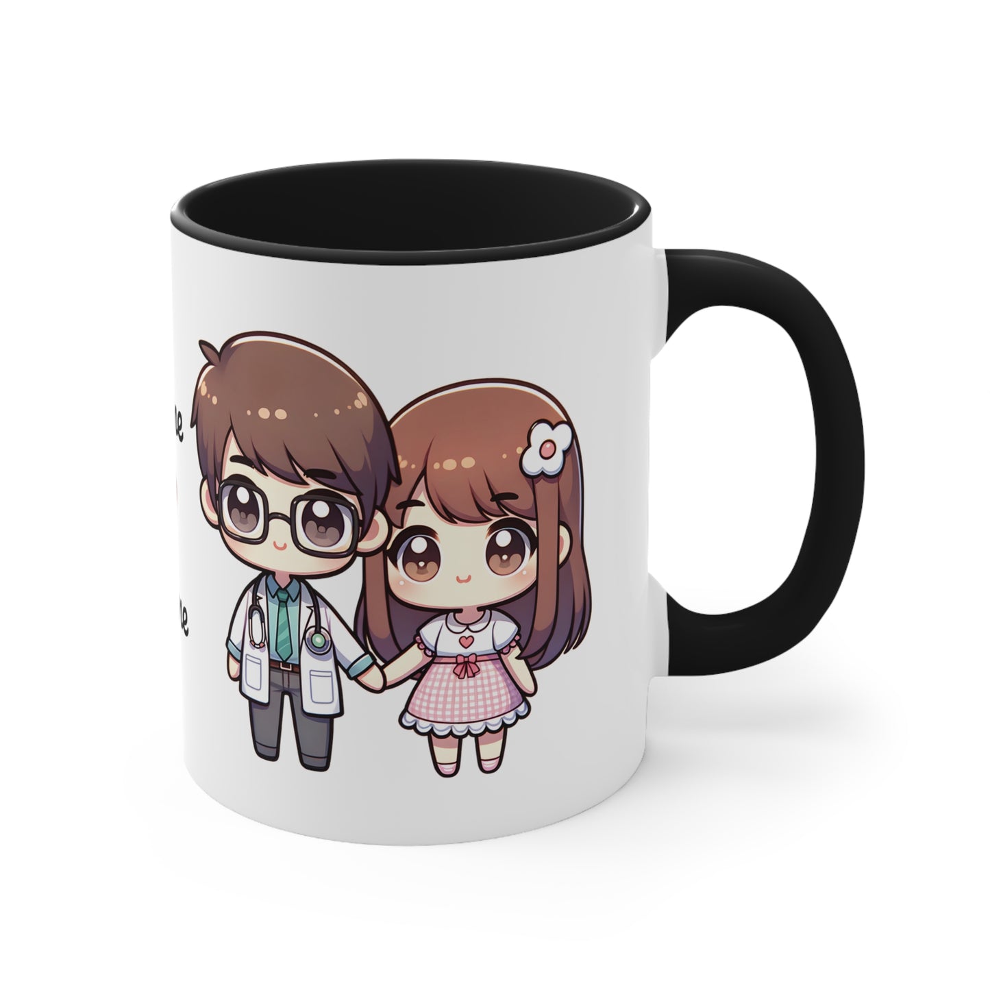 Doctor Couple Collection 3 Personalized Cute - Custom Accent Coffee Mug, 11oz