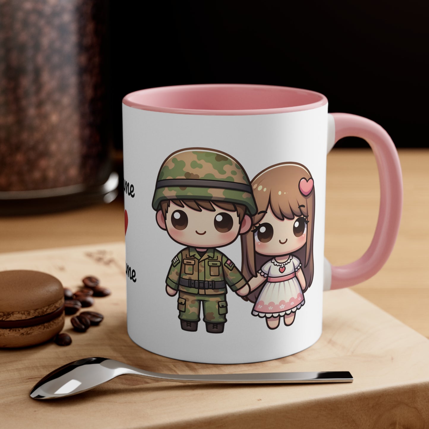 Army Couple Collection 3 Personalized Cute - Custom Accent Coffee Mug, 11oz