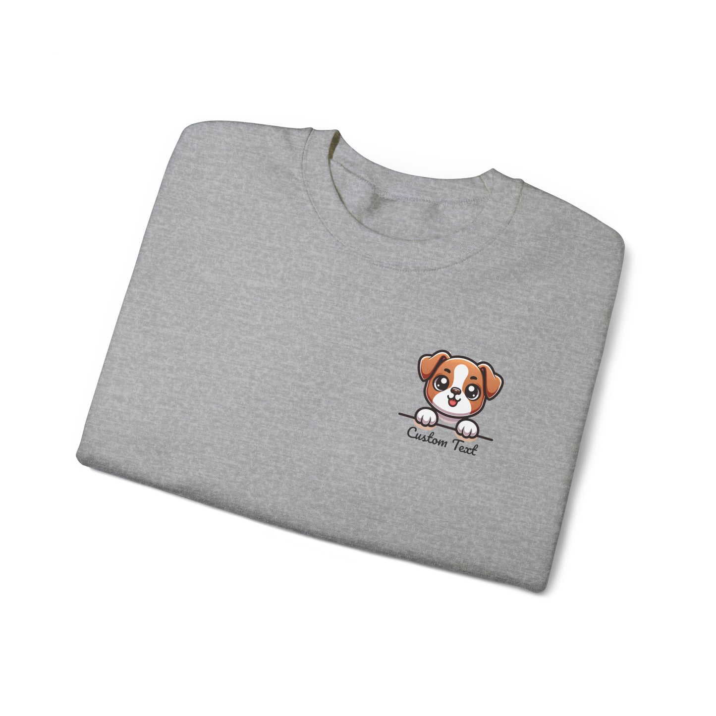 Boxer Cute Puppy Dog Pocket Design with Personalized Custom Text - Sweatshirt