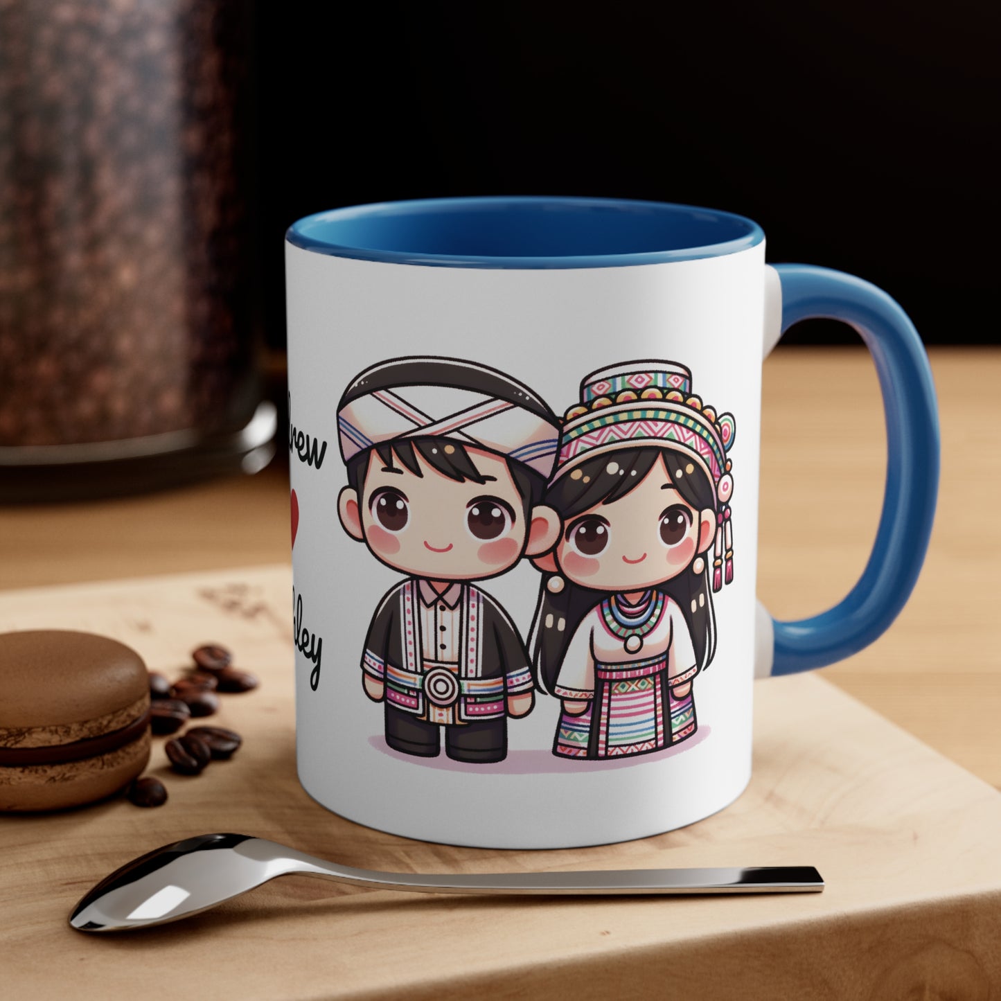 Hmong Couple Colorful Collection 3 Personalized Cute - Custom Accent Coffee Mug, 11oz