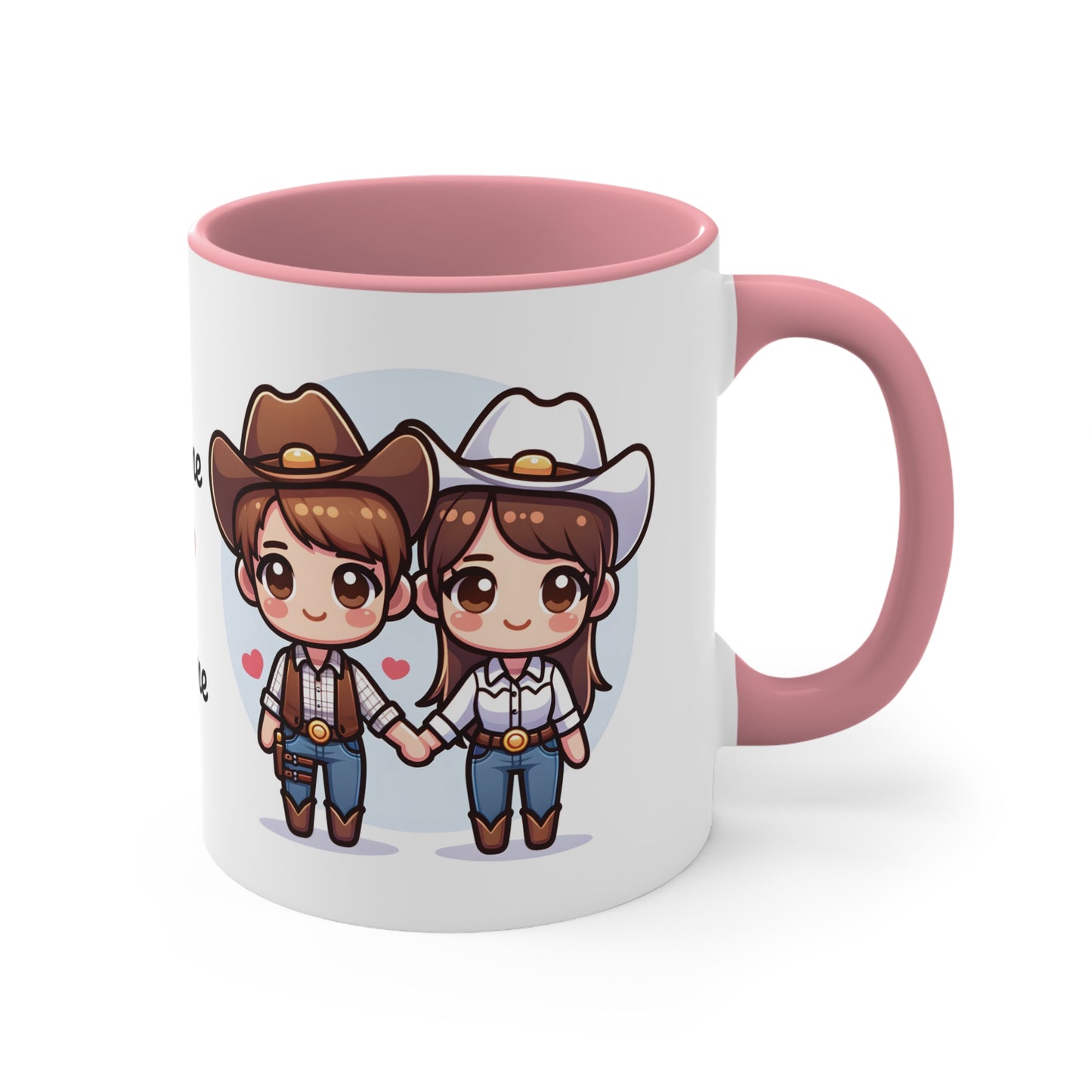 Cowboy Couple Collection 5 Personalized Cute - Custom Accent Coffee Mug, 11oz