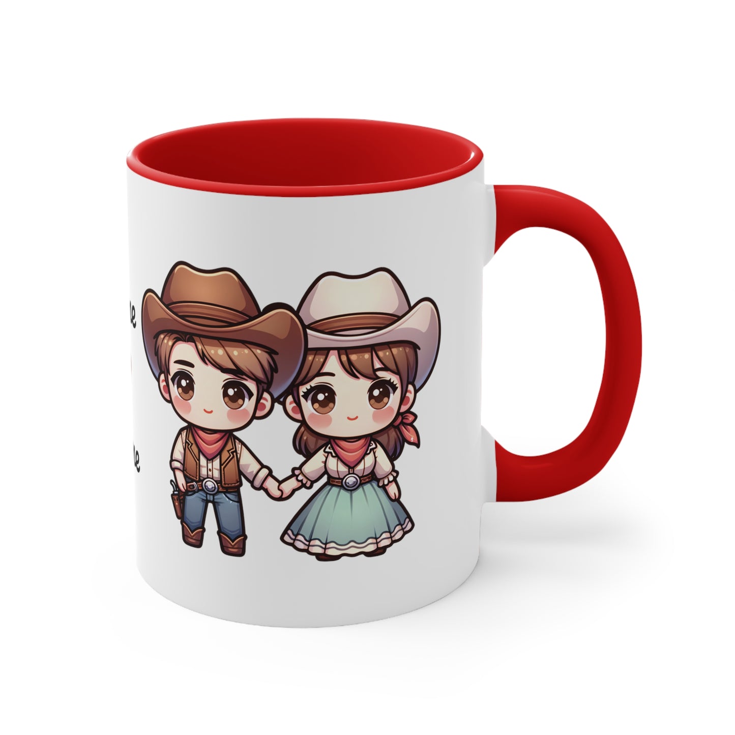 Cowboy Couple Collection 6 Personalized Cute - Custom Accent Coffee Mug, 11oz