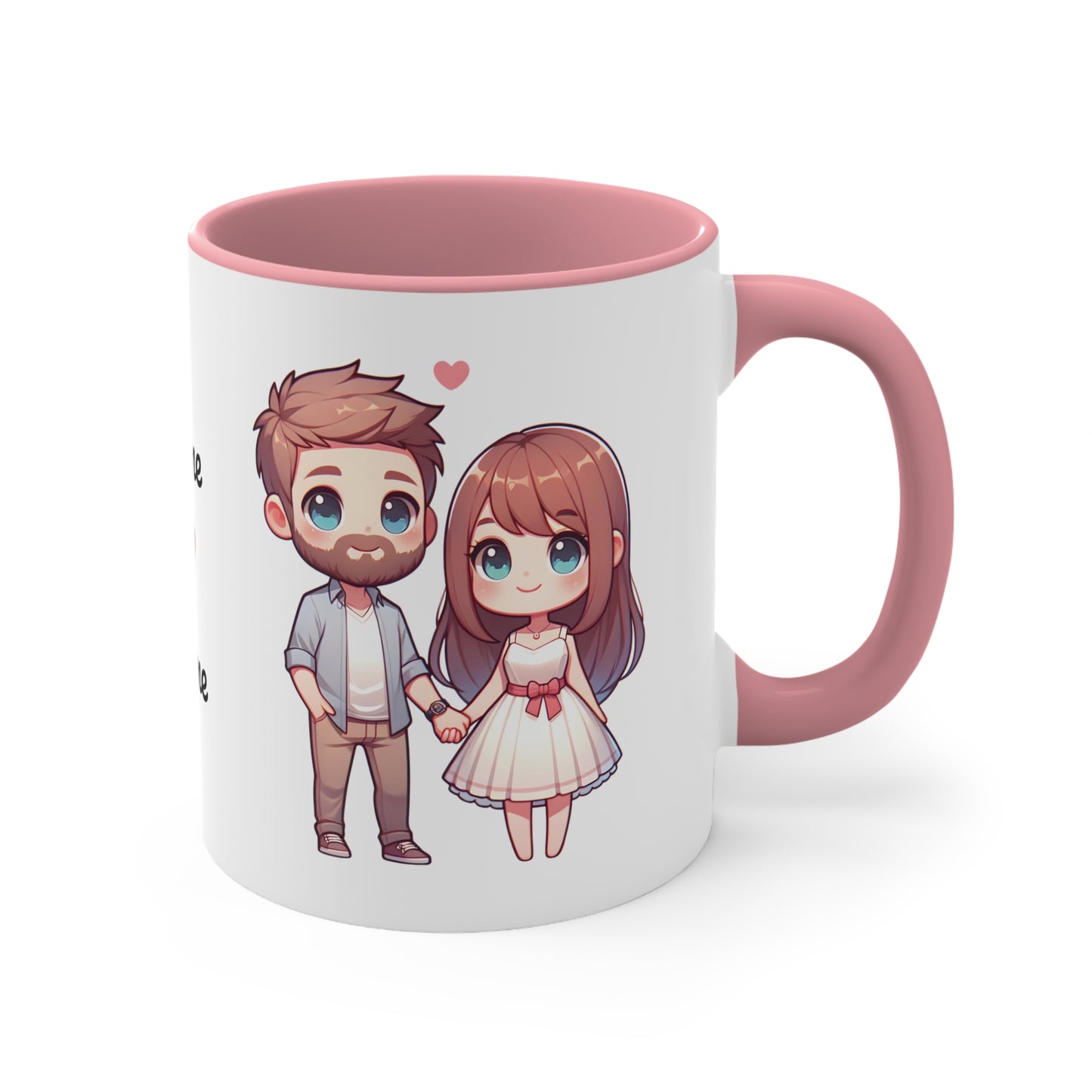 Beardman Couple Collection 3 Personalized Cute - Custom Accent Coffee Mug, 11oz