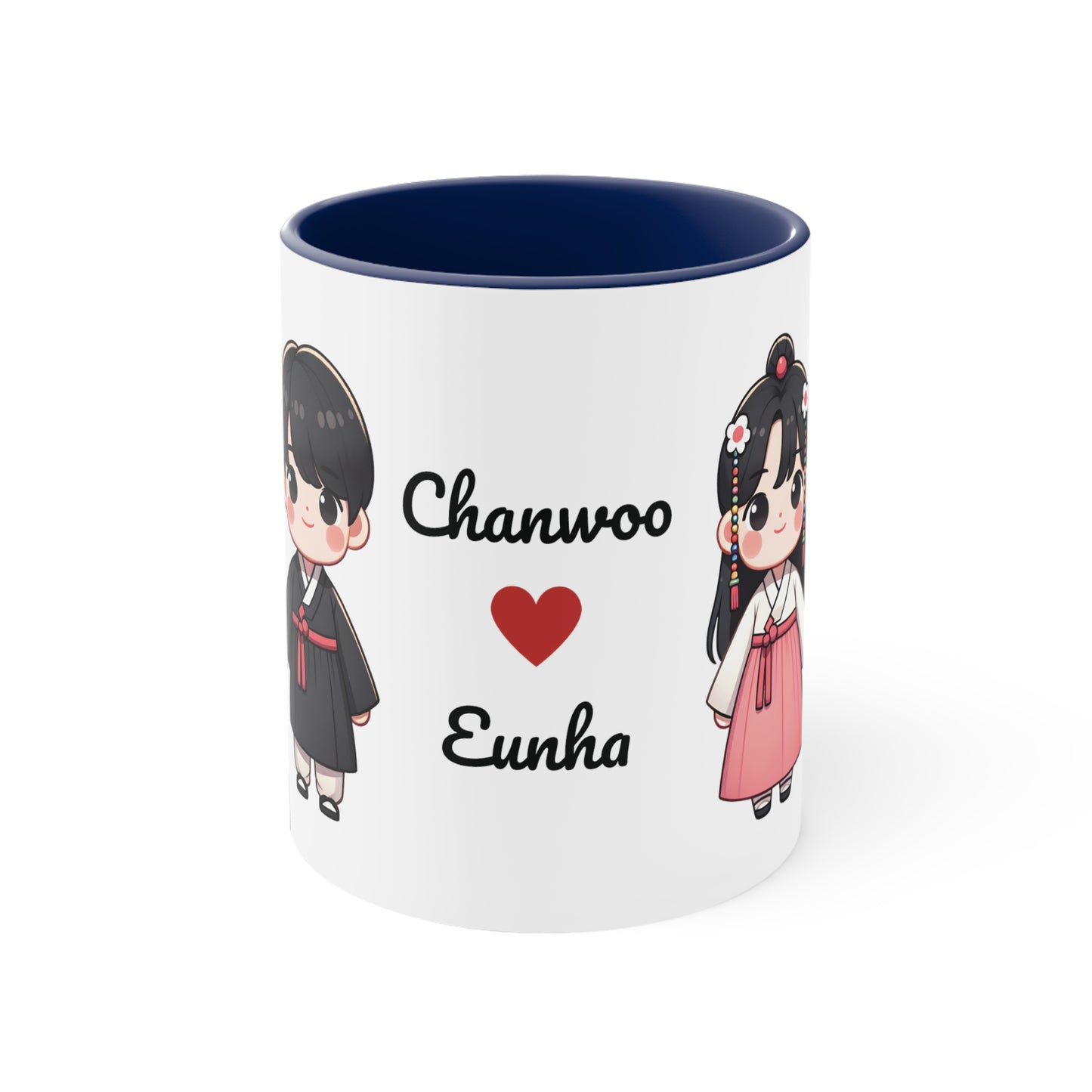 Korean Couple in Korean Clothes Collection 11 Personalized Cute - Custom Accent Coffee Mug, 11oz