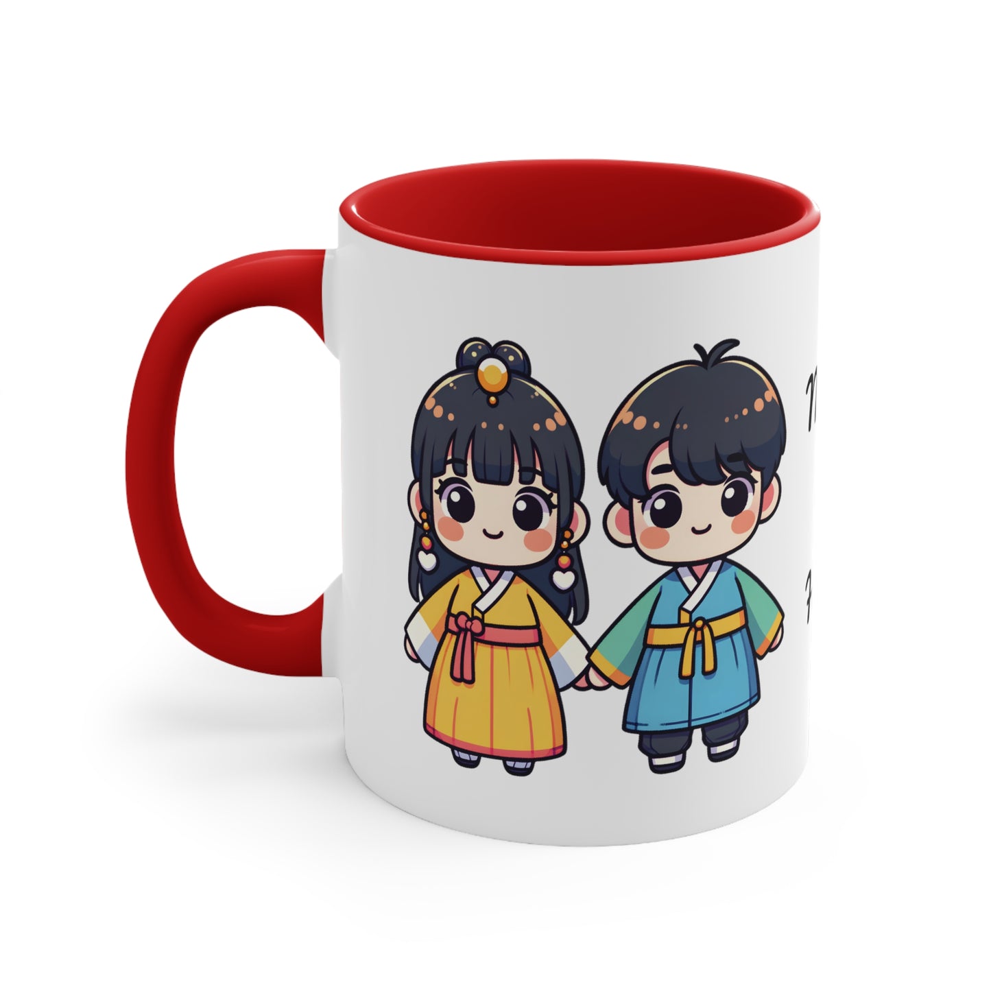 Korean Couple in Korean Clothes Collection 5 Personalized Cute - Custom Accent Coffee Mug, 11oz