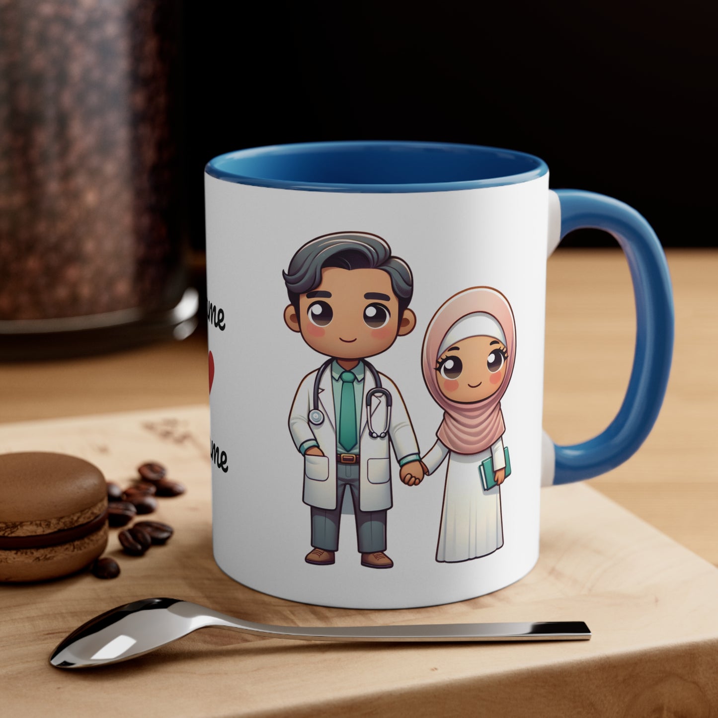 Doctor Couple Collection 6 Personalized Cute - Custom Accent Coffee Mug, 11oz