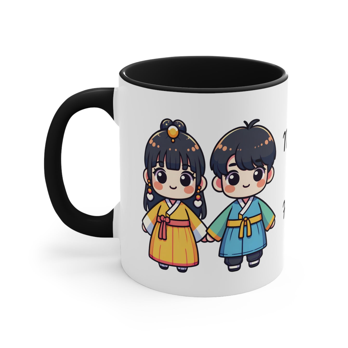 Korean Couple in Korean Clothes Collection 5 Personalized Cute - Custom Accent Coffee Mug, 11oz