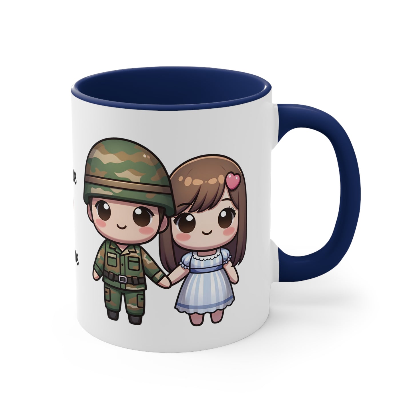 Army Couple Collection 2 Personalized Cute - Custom Accent Coffee Mug, 11oz