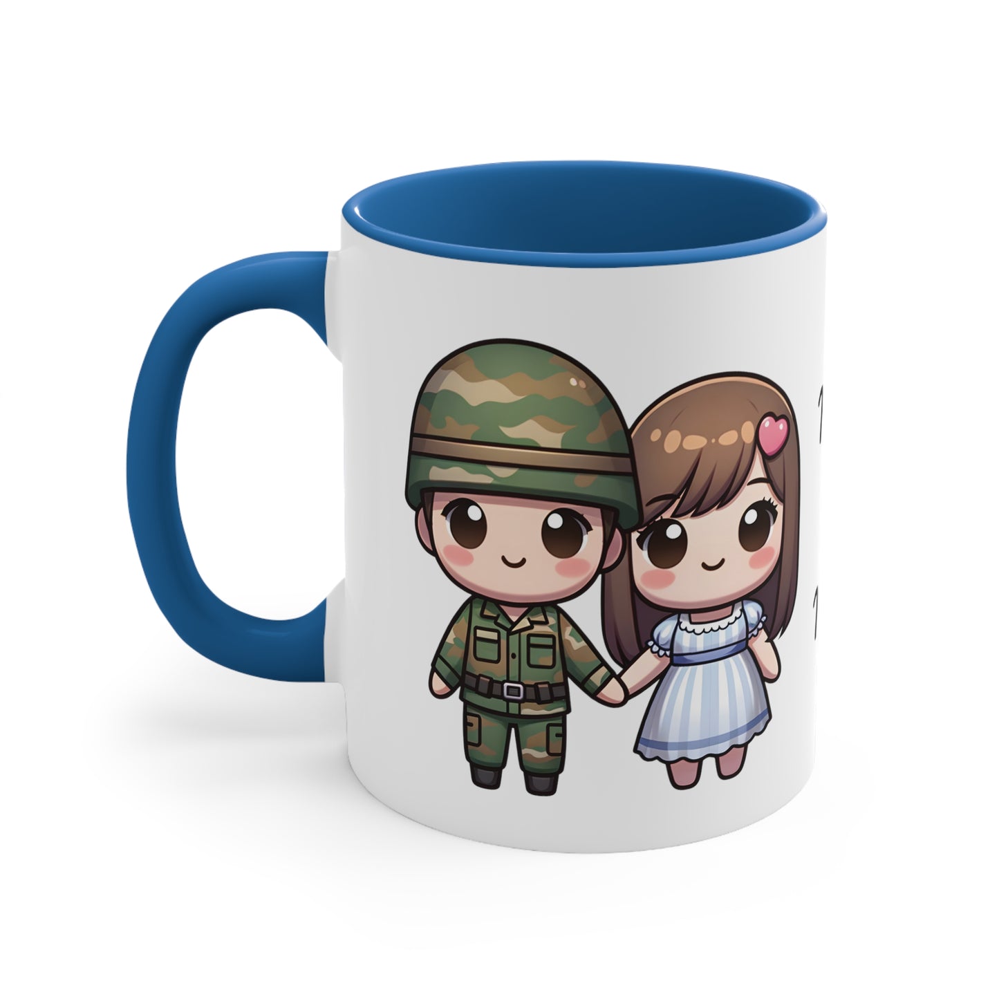 Army Couple Collection 2 Personalized Cute - Custom Accent Coffee Mug, 11oz