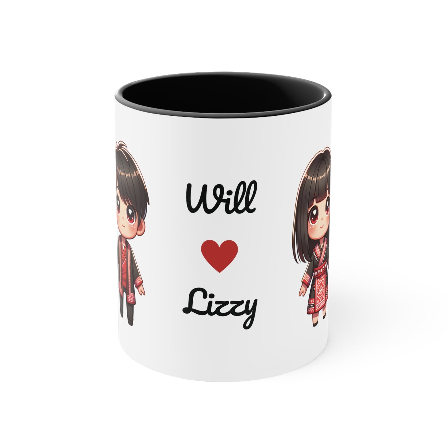 Hmong Couple Red Collection 7 Personalized Cute - Custom Accent Coffee Mug, 11oz