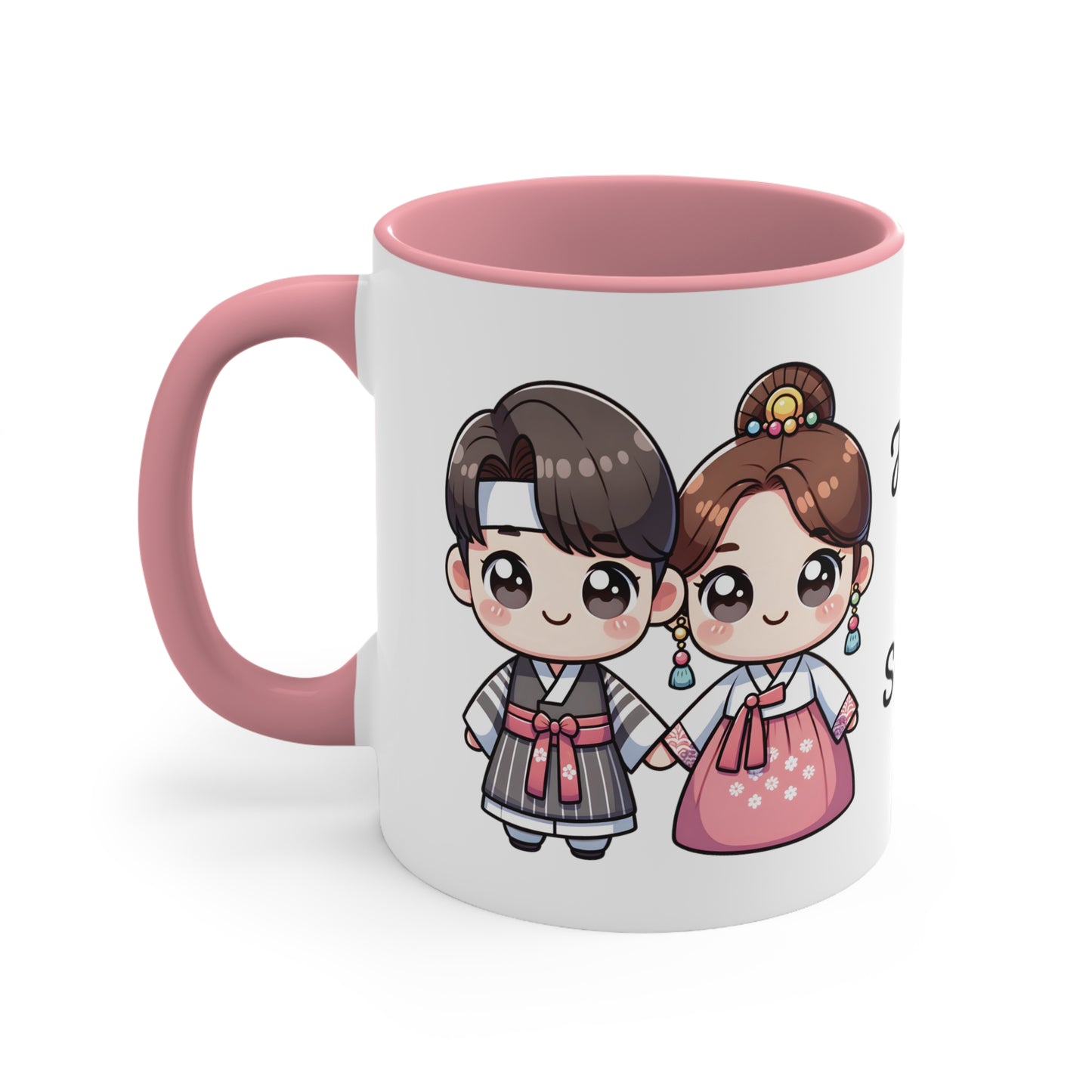 Korean Couple in Korean Clothes Collection 8 Personalized Cute - Custom Accent Coffee Mug, 11oz