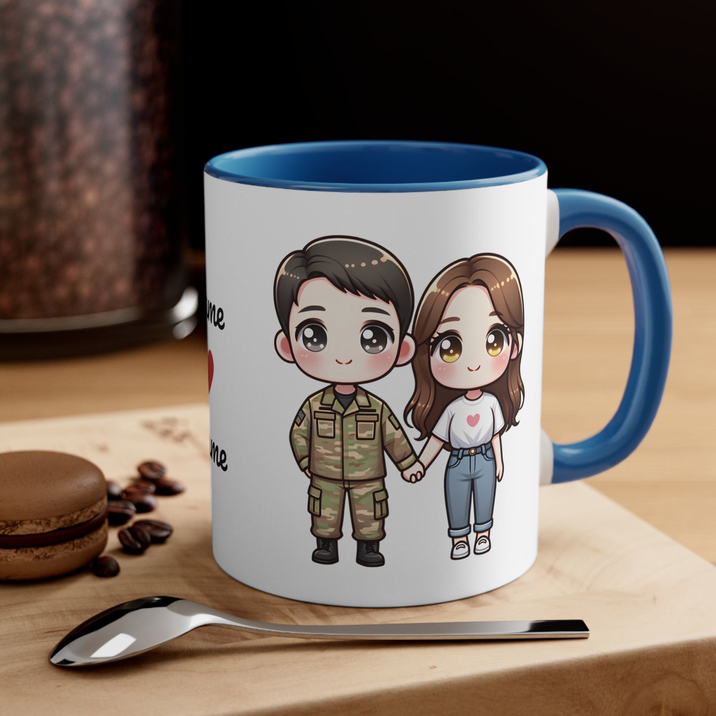 Army Couple Collection 4 Personalized Cute - Custom Accent Coffee Mug, 11oz