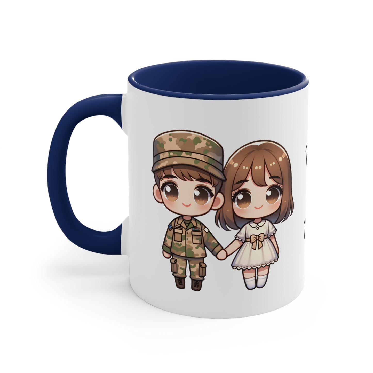 Army Couple Collection 1 Personalized Cute - Custom Accent Coffee Mug, 11oz