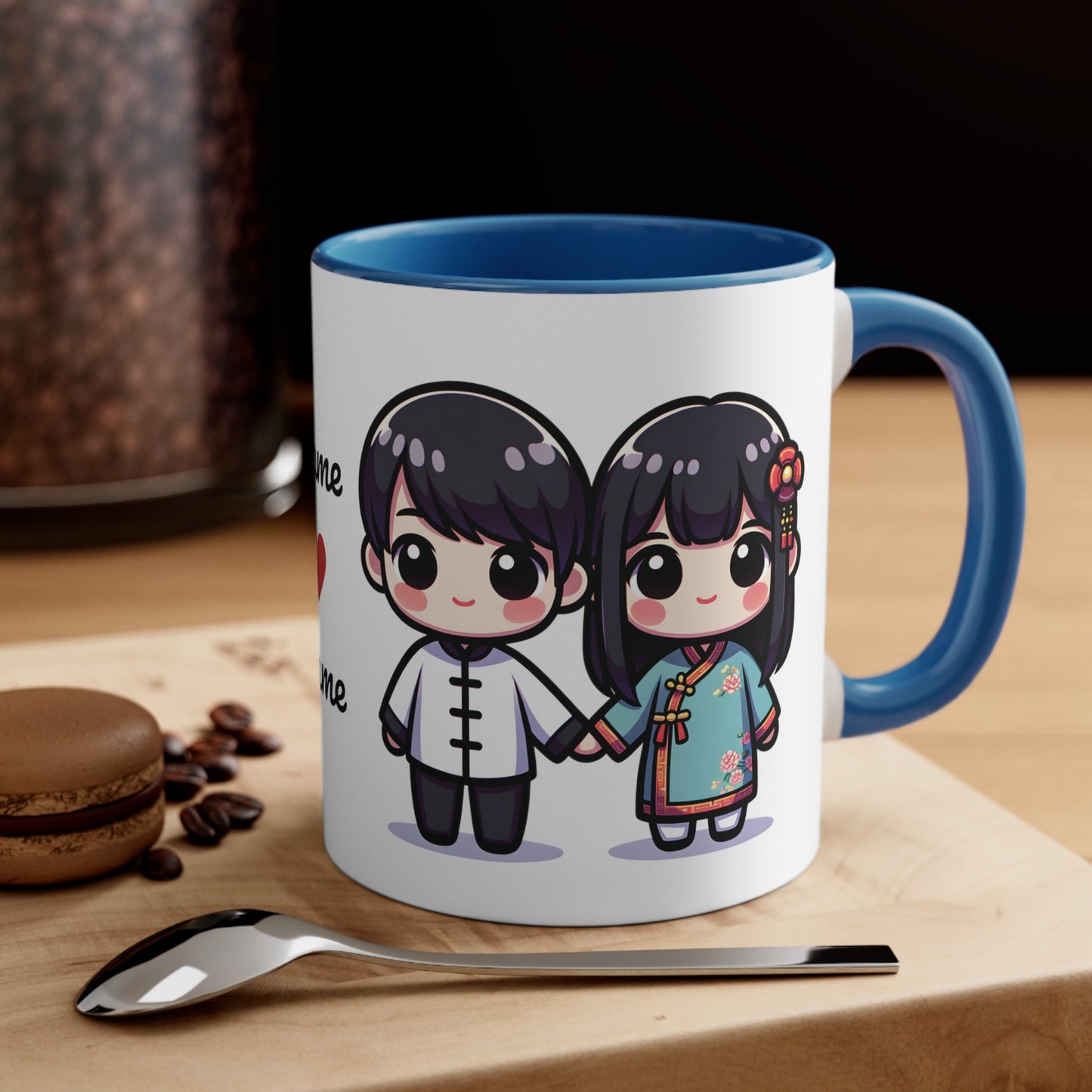 Chinese Couple in Chinese Clothes Collection 8 Personalized Cute - Custom Accent Coffee Mug, 11oz