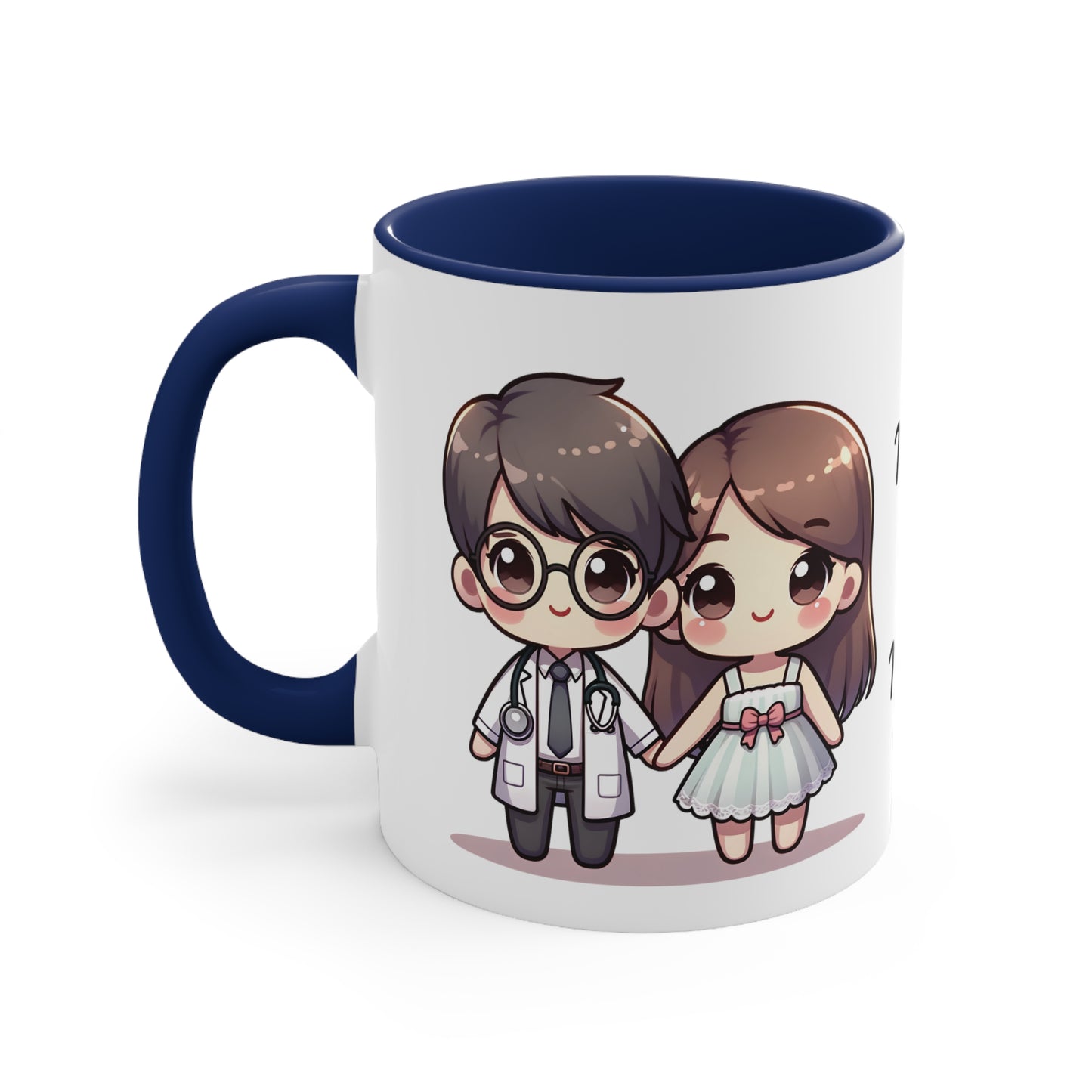 Doctor Couple Collection 5 Personalized Cute - Custom Accent Coffee Mug, 11oz