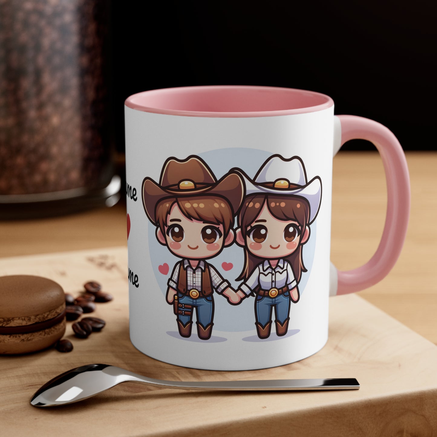 Cowboy Couple Collection 5 Personalized Cute - Custom Accent Coffee Mug, 11oz