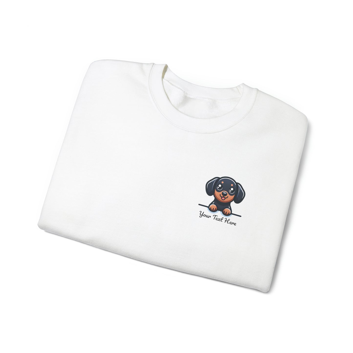 Dachshund Cute Puppy Dog Pocket Design with Personalized Custom Name - Sweatshirt