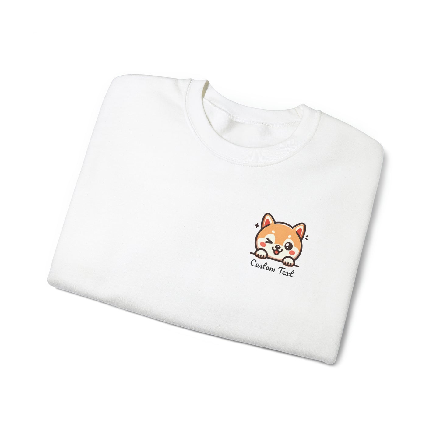 Shiba Inu Cute Puppy Dog Pocket Design 2 with Personalized Custom Text - Sweatshirt