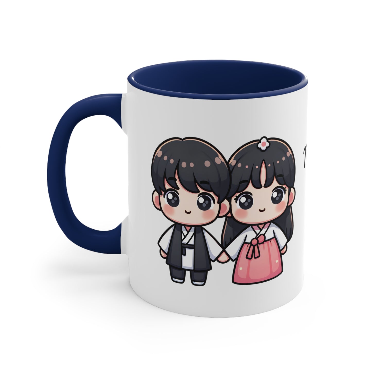 Korean Couple in Korean Clothes Collection 12 Personalized Cute - Custom Accent Coffee Mug, 11oz