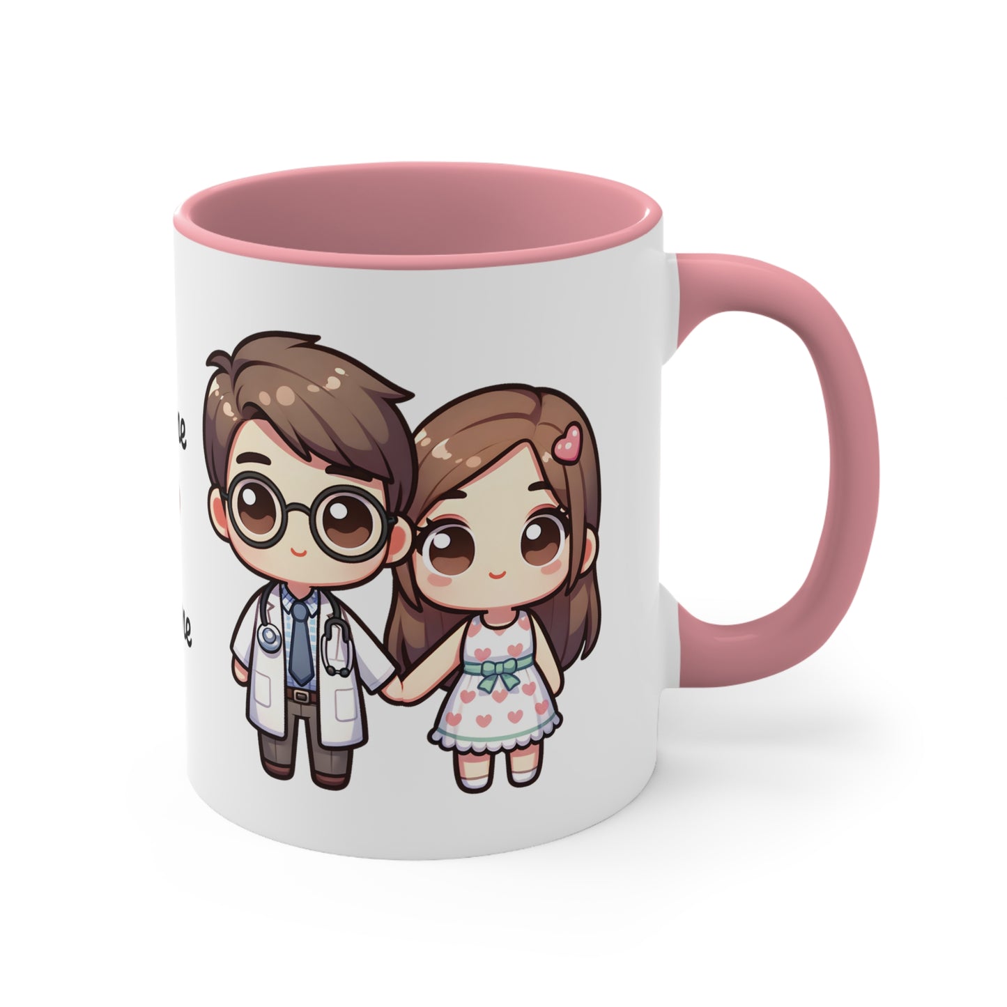 Doctor Couple Collection 2 Personalized Cute - Custom Accent Coffee Mug, 11oz