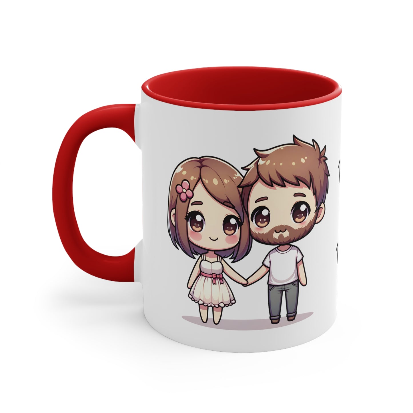 Beardman Couple Collection 5 Personalized Cute - Custom Accent Coffee Mug, 11oz