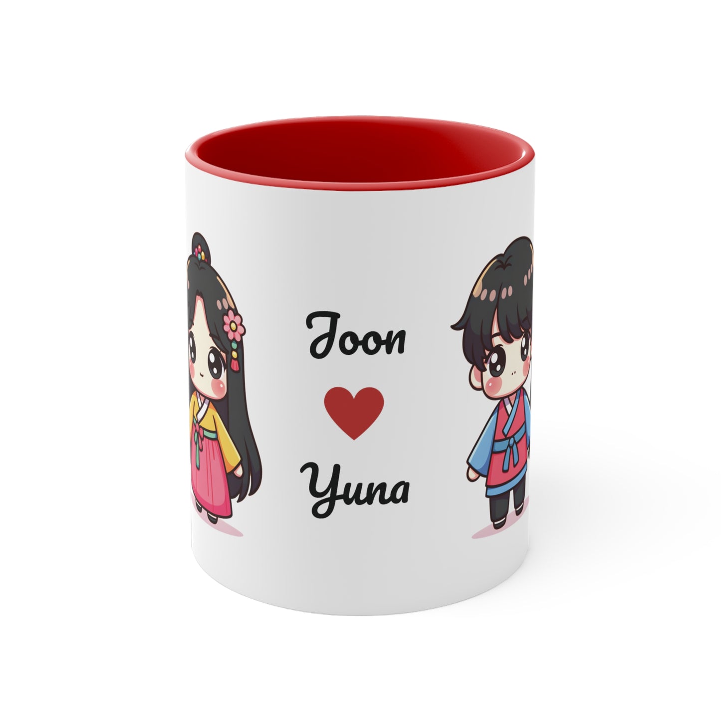 Korean Couple in Korean Clothes Collection 3 Personalized Cute - Custom Accent Coffee Mug, 11oz