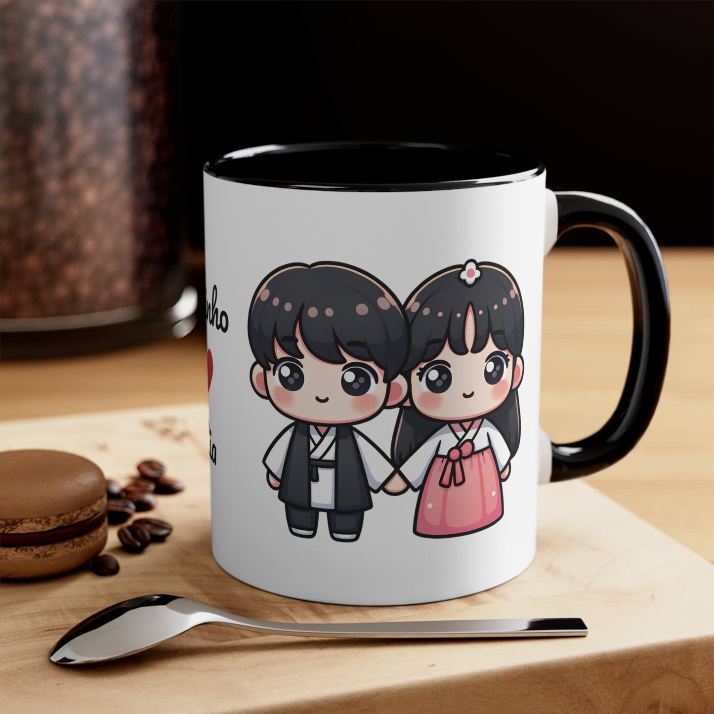 Korean Couple in Korean Clothes Collection 12 Personalized Cute - Custom Accent Coffee Mug, 11oz