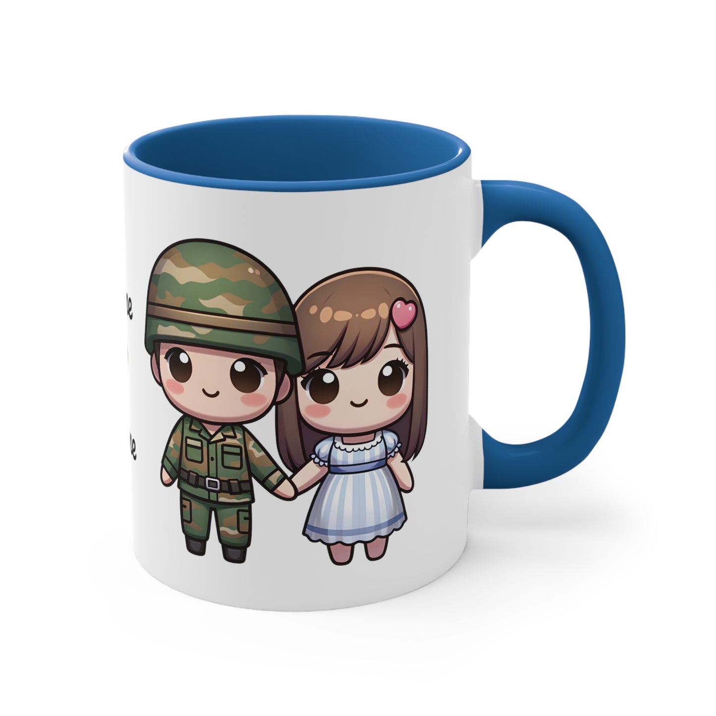 Army Couple Collection 2 Personalized Cute - Custom Accent Coffee Mug, 11oz