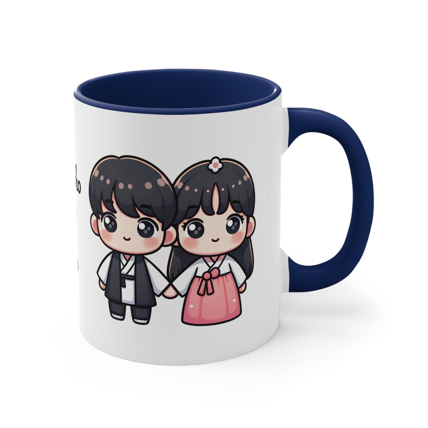 Korean Couple in Korean Clothes Collection 12 Personalized Cute - Custom Accent Coffee Mug, 11oz