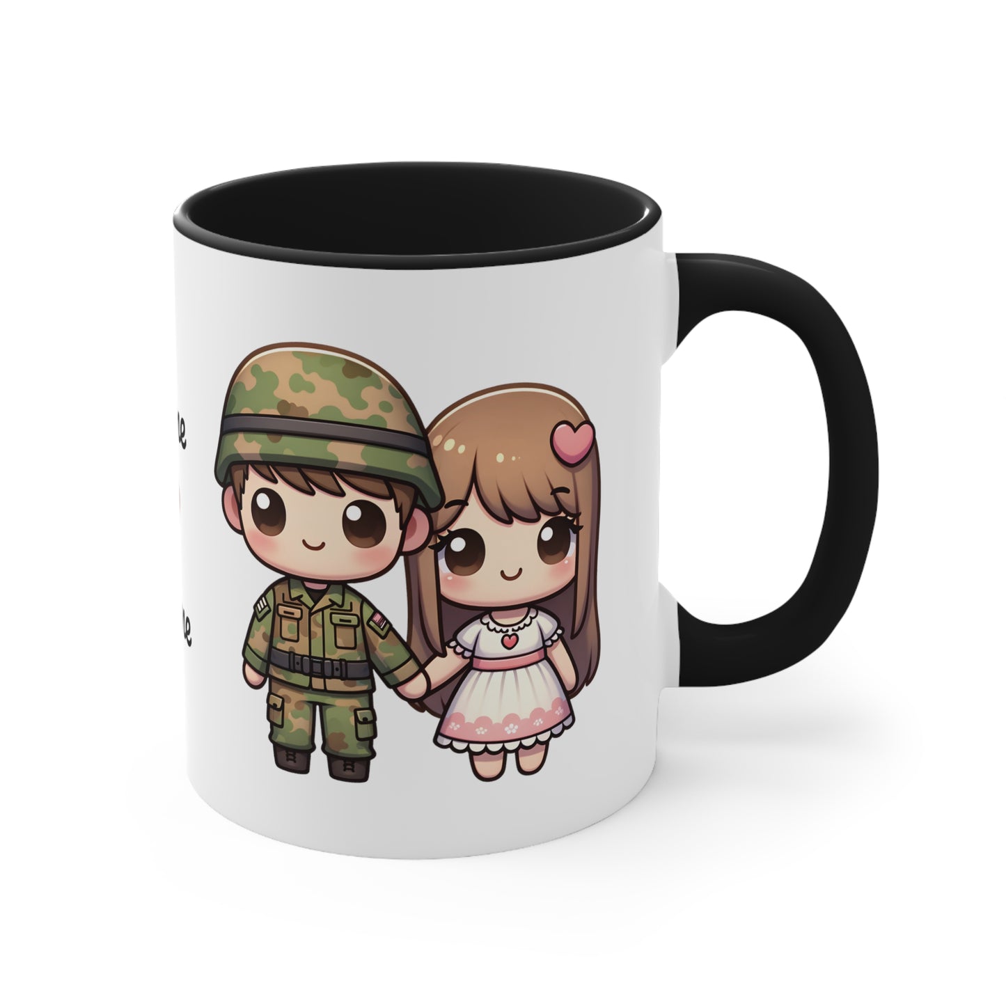 Army Couple Collection 3 Personalized Cute - Custom Accent Coffee Mug, 11oz