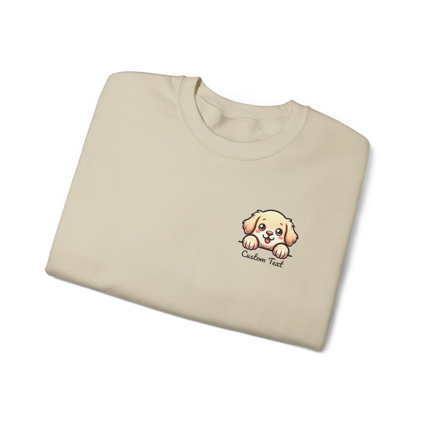 Golden Retriever Cute Puppy Dog Pocket Design with Personalized Custom Text - Sweatshirt