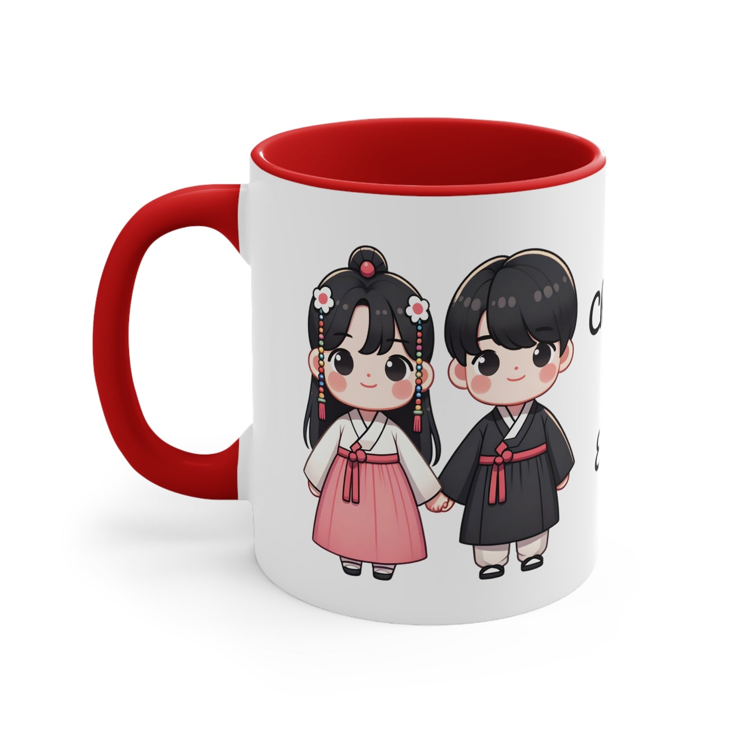 Korean Couple in Korean Clothes Collection 11 Personalized Cute - Custom Accent Coffee Mug, 11oz