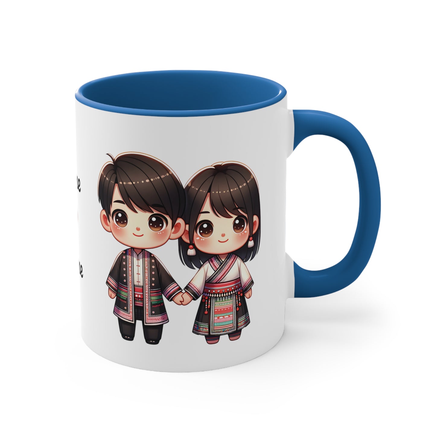 Hmong Couple Traditional Hmong Clothes Collection 7 Personalized Cute - Custom Accent Coffee Mug, 11oz