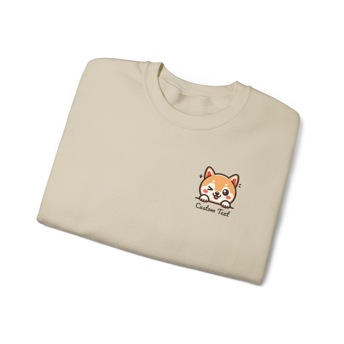 Shiba Inu Cute Puppy Dog Pocket Design 2 with Personalized Custom Text - Sweatshirt