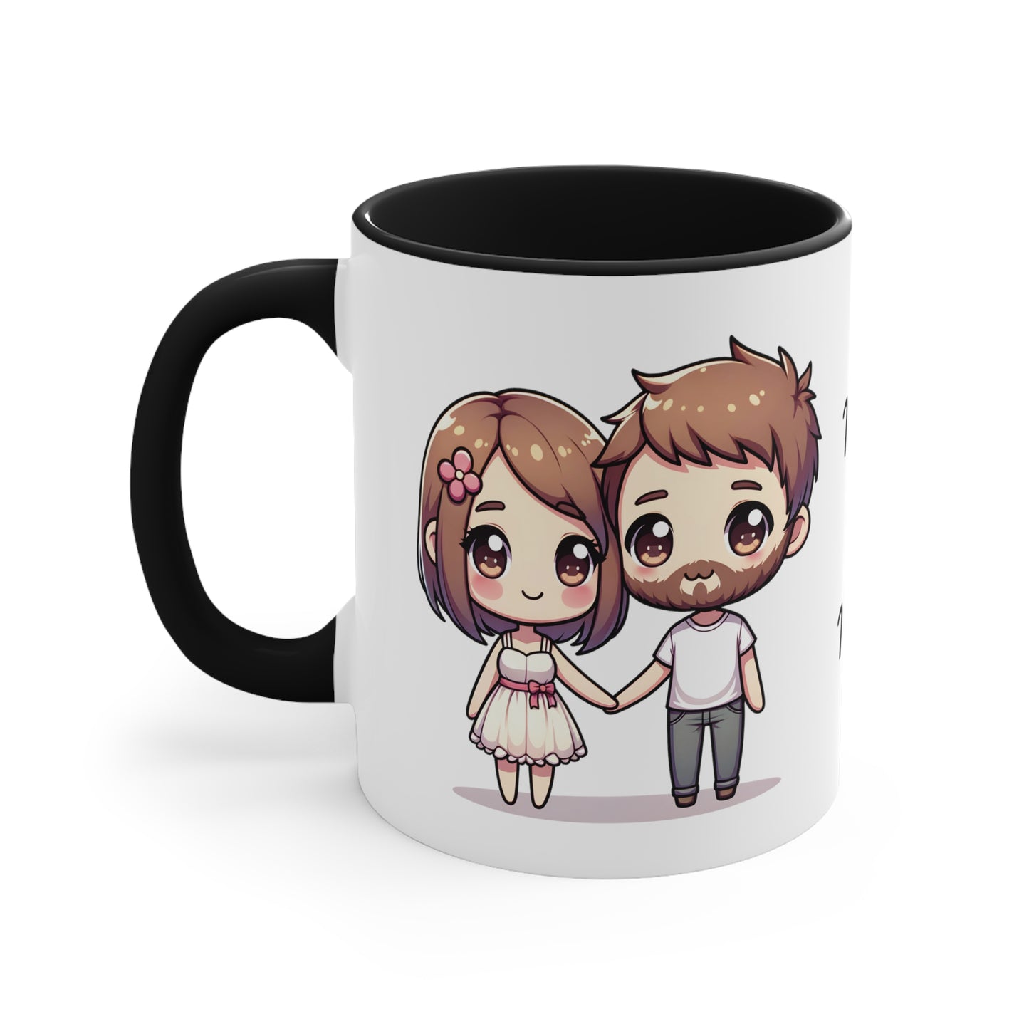 Beardman Couple Collection 5 Personalized Cute - Custom Accent Coffee Mug, 11oz