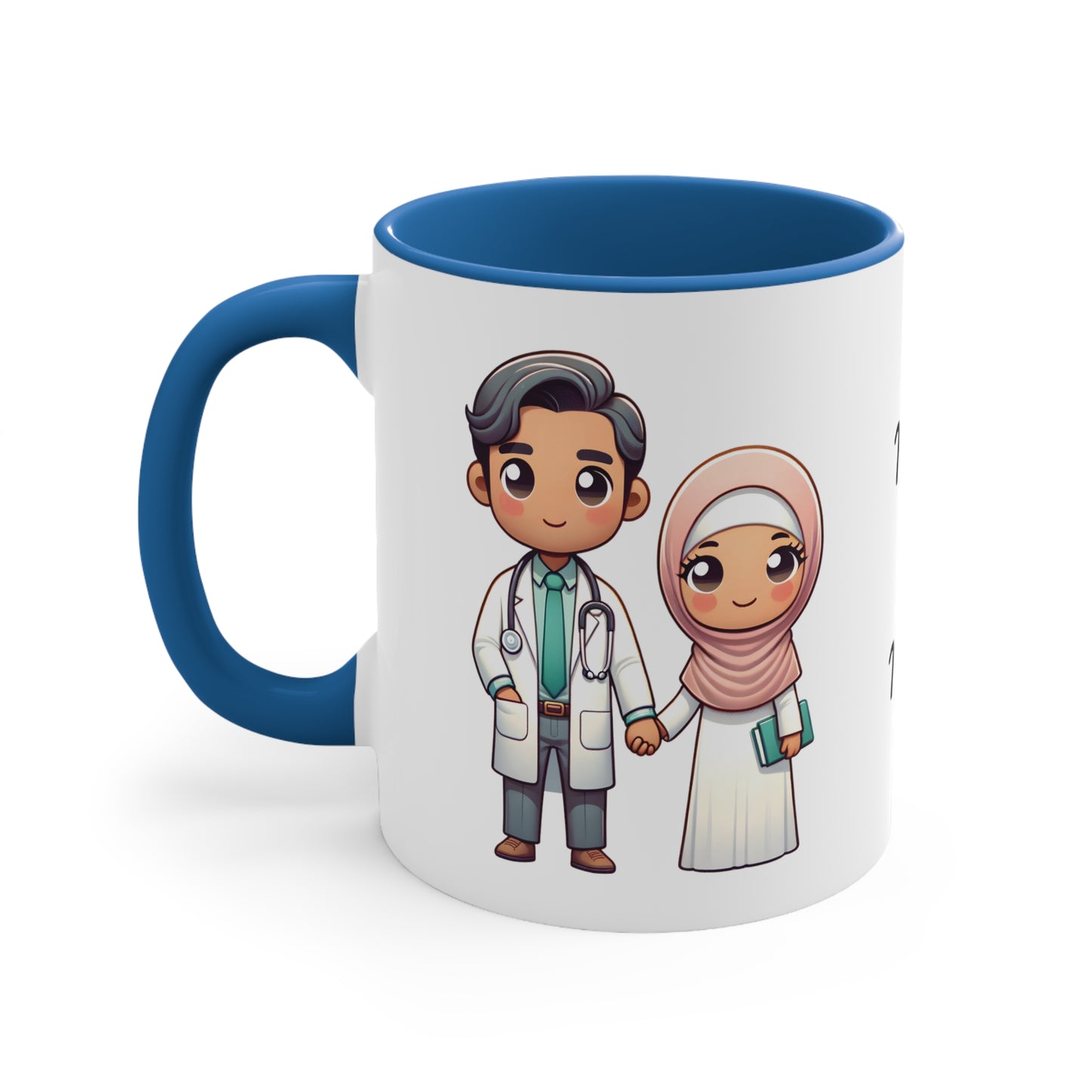 Doctor Couple Collection 6 Personalized Cute - Custom Accent Coffee Mug, 11oz