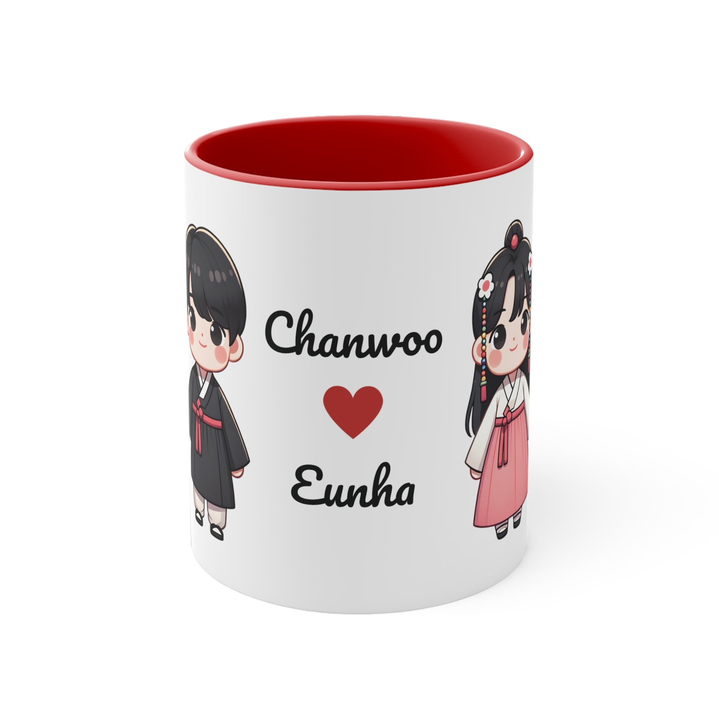 Korean Couple in Korean Clothes Collection 11 Personalized Cute - Custom Accent Coffee Mug, 11oz