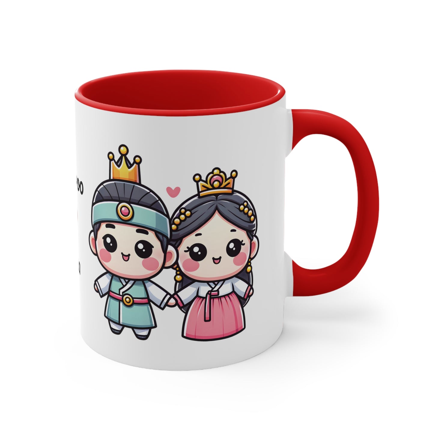 Korean Couple in Korean Clothes Collection 9 Personalized Cute - Custom Accent Coffee Mug, 11oz