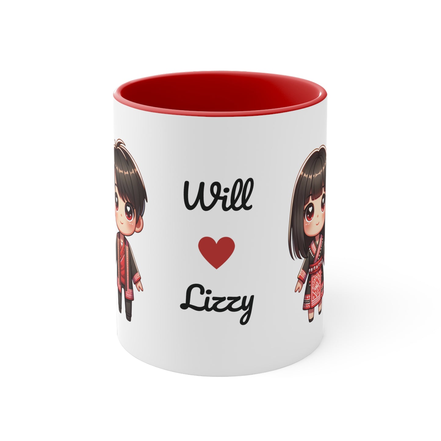 Hmong Couple Red Collection 7 Personalized Cute - Custom Accent Coffee Mug, 11oz