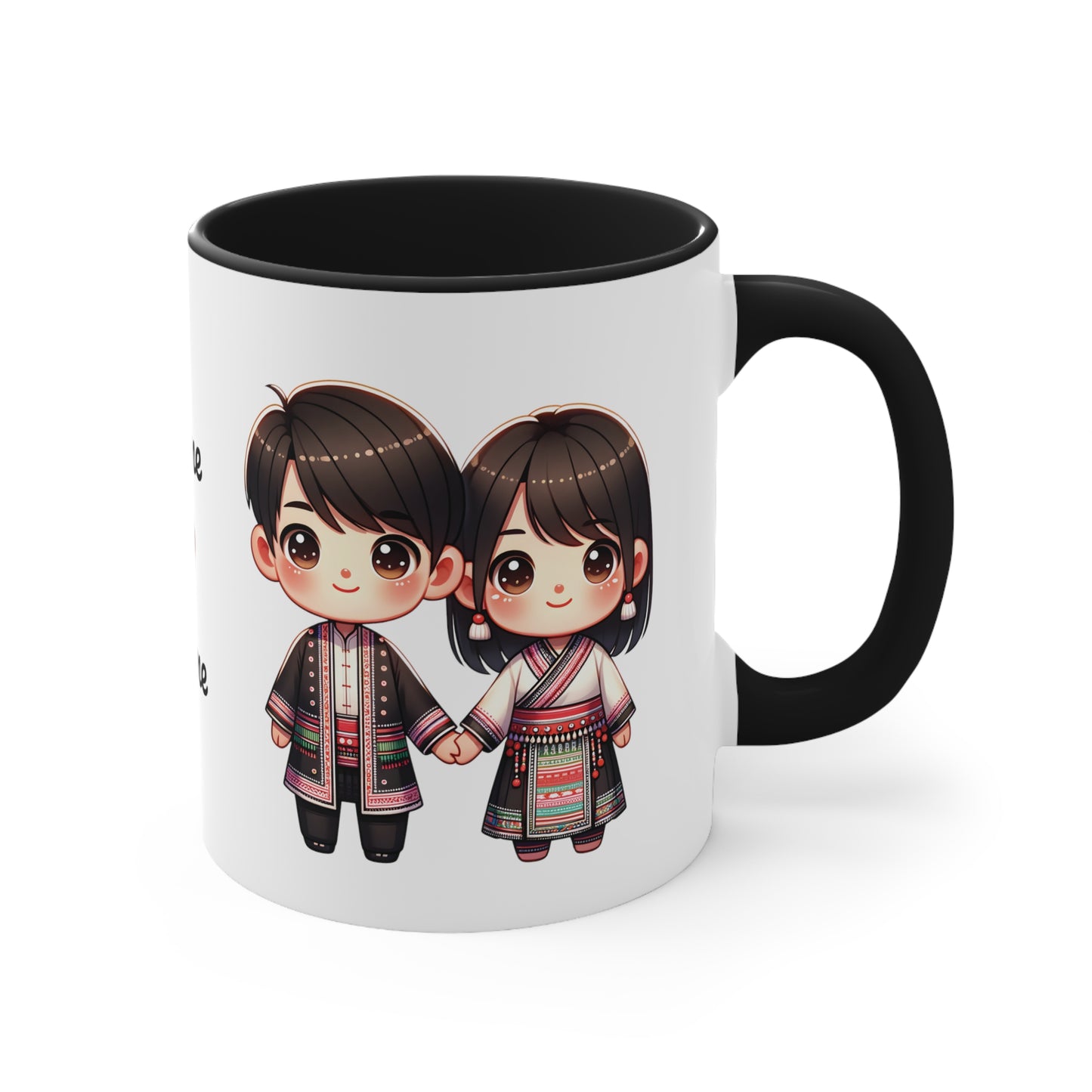 Hmong Couple Traditional Hmong Clothes Collection 7 Personalized Cute - Custom Accent Coffee Mug, 11oz