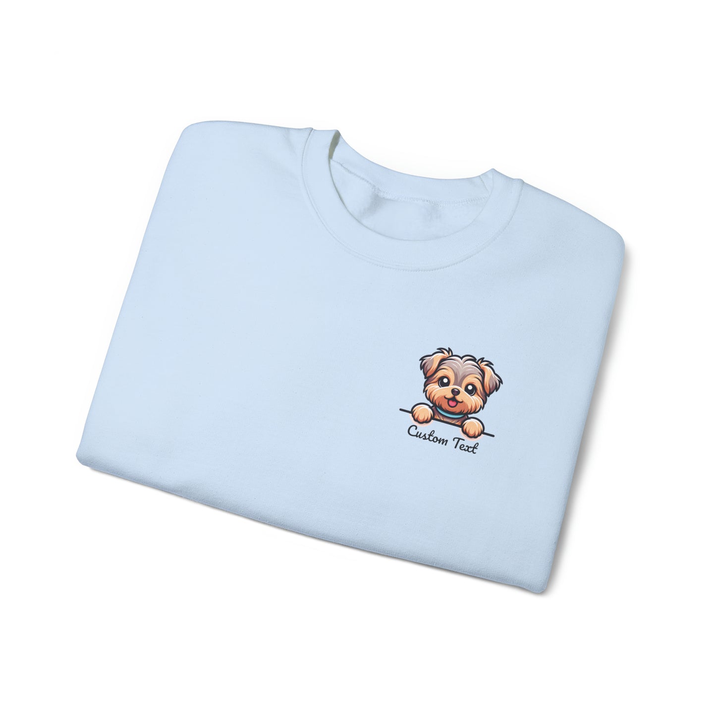 Yorkshire Terrier Cute Puppy Dog Pocket Design with Personalized Custom Text - Sweatshirt