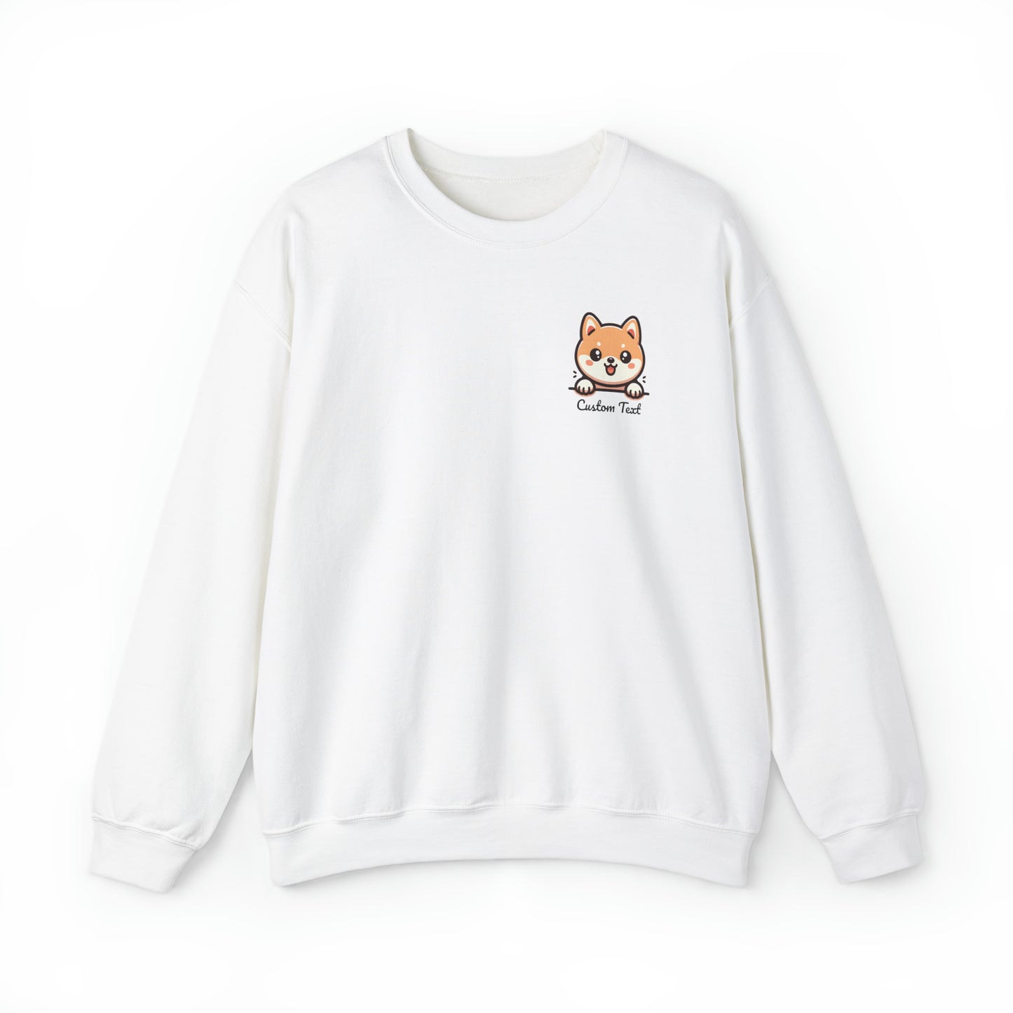 Shiba Inu Puppy Dog Pocket Design with Personalized Custom Text - Sweatshirt