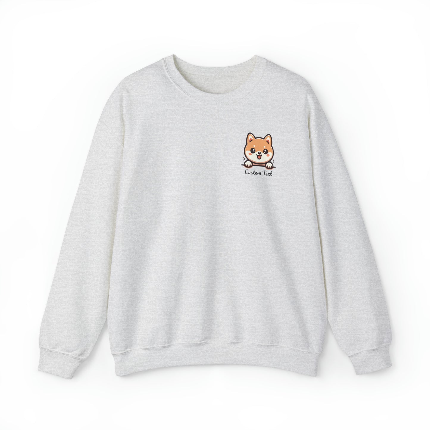 Shiba Inu Puppy Dog Pocket Design with Personalized Custom Text - Sweatshirt