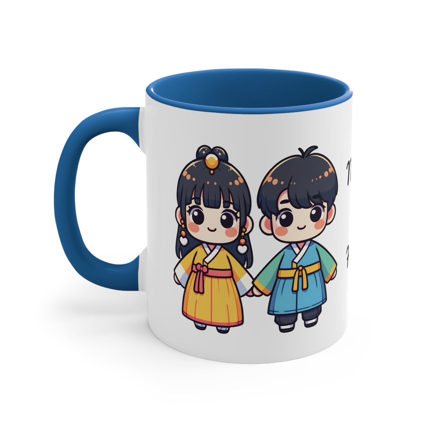 Korean Couple in Korean Clothes Collection 5 Personalized Cute - Custom Accent Coffee Mug, 11oz