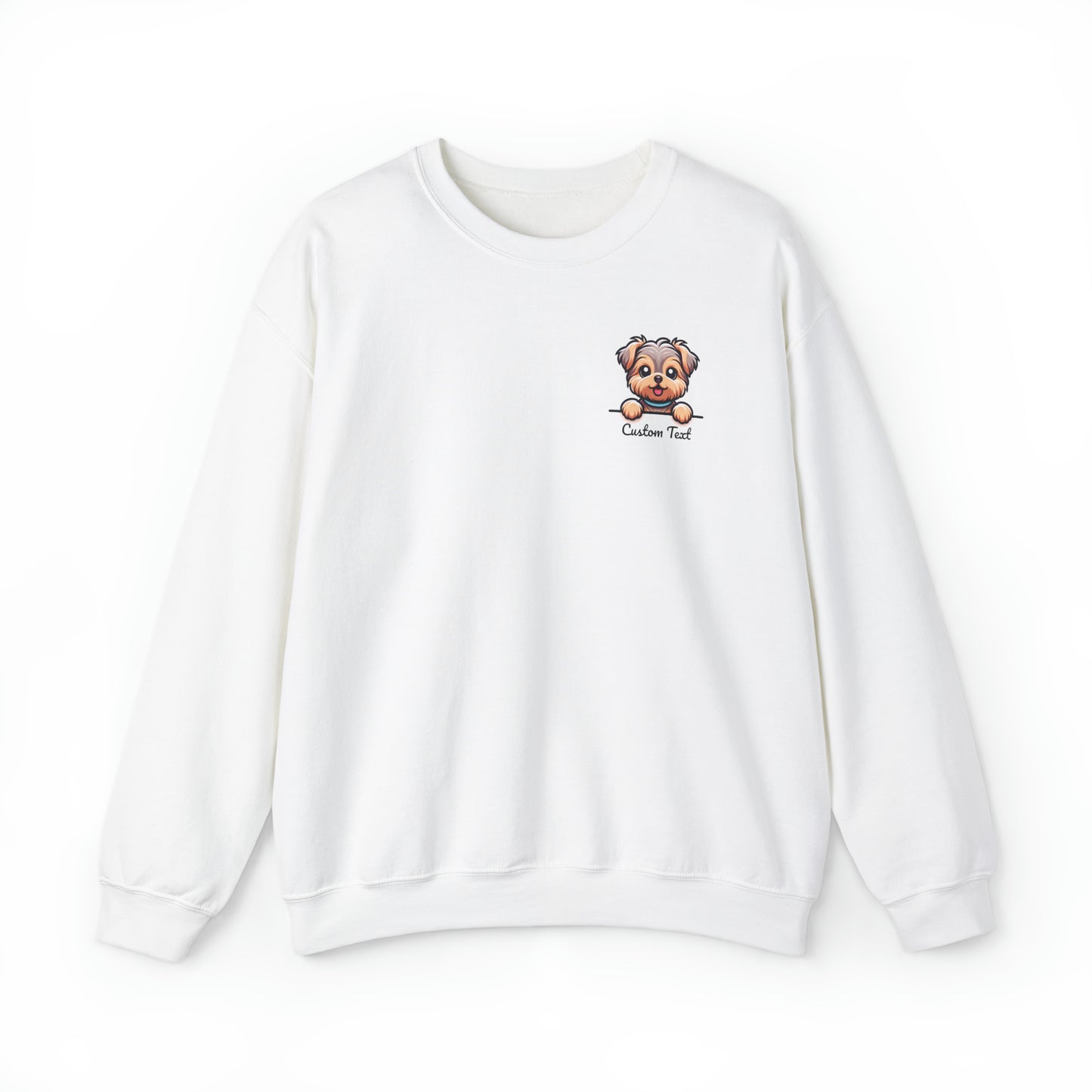 Yorkshire Terrier Cute Puppy Dog Pocket Design with Personalized Custom Text - Sweatshirt