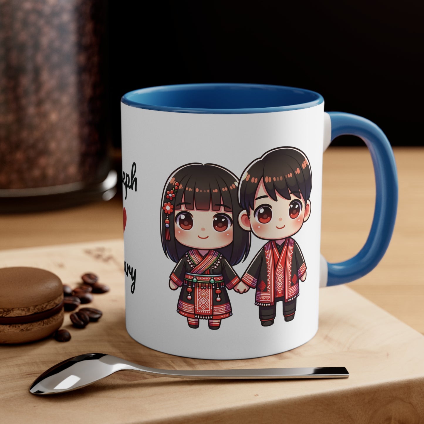 Hmong Couple Red Collection 4 Personalized Cute - Custom Accent Coffee Mug, 11oz