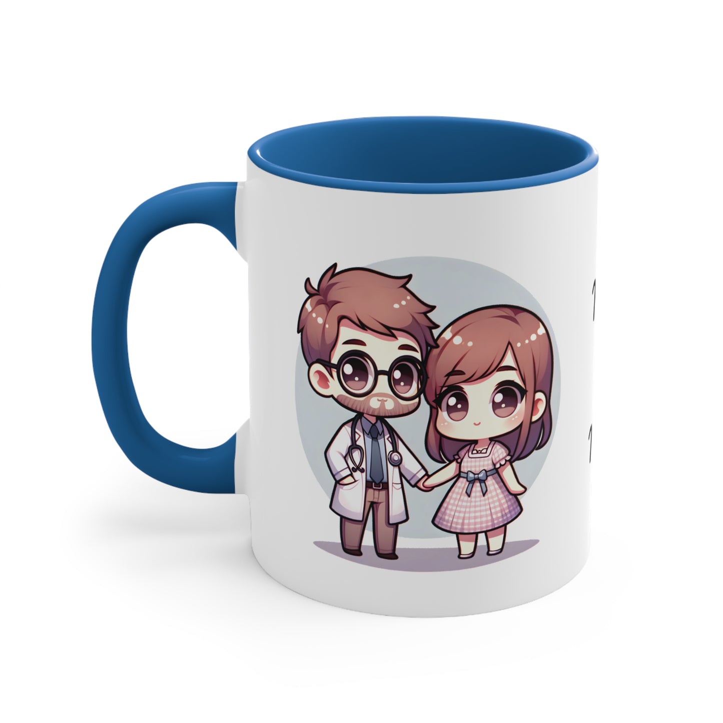 Doctor Couple Collection 4 Personalized Cute - Custom Accent Coffee Mug, 11oz