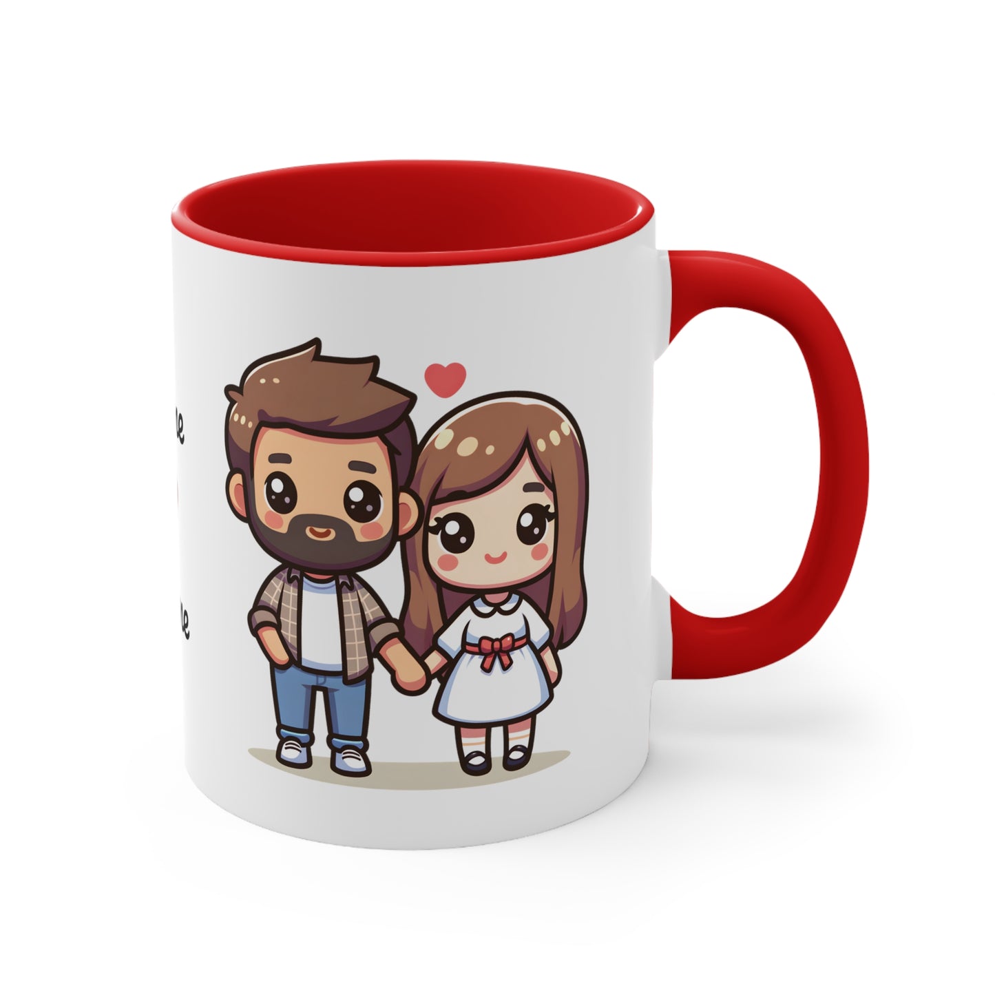 Beardman Couple Collection 1 Personalized Cute - Custom Accent Coffee Mug, 11oz