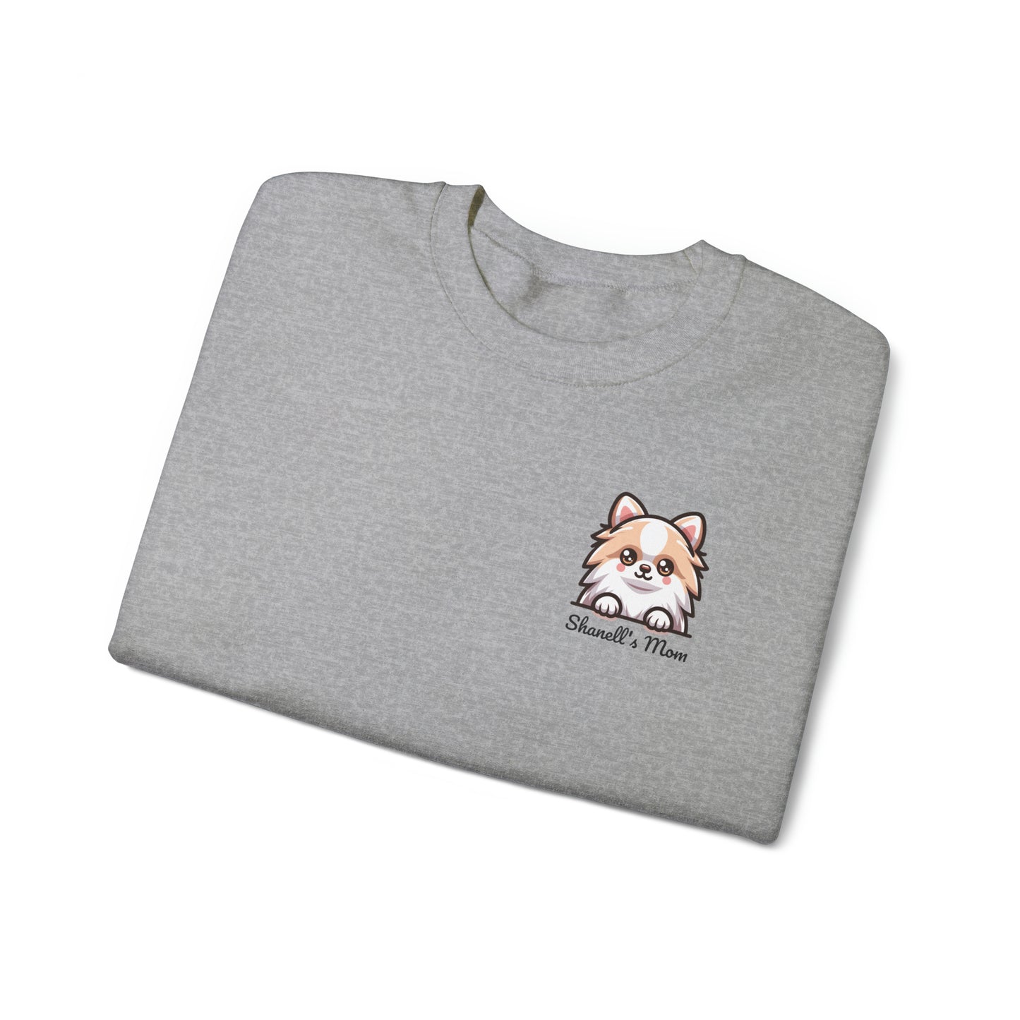 Pomeranian Puppy Dog Pocket Design with Personalized Custom Text - Sweatshirt