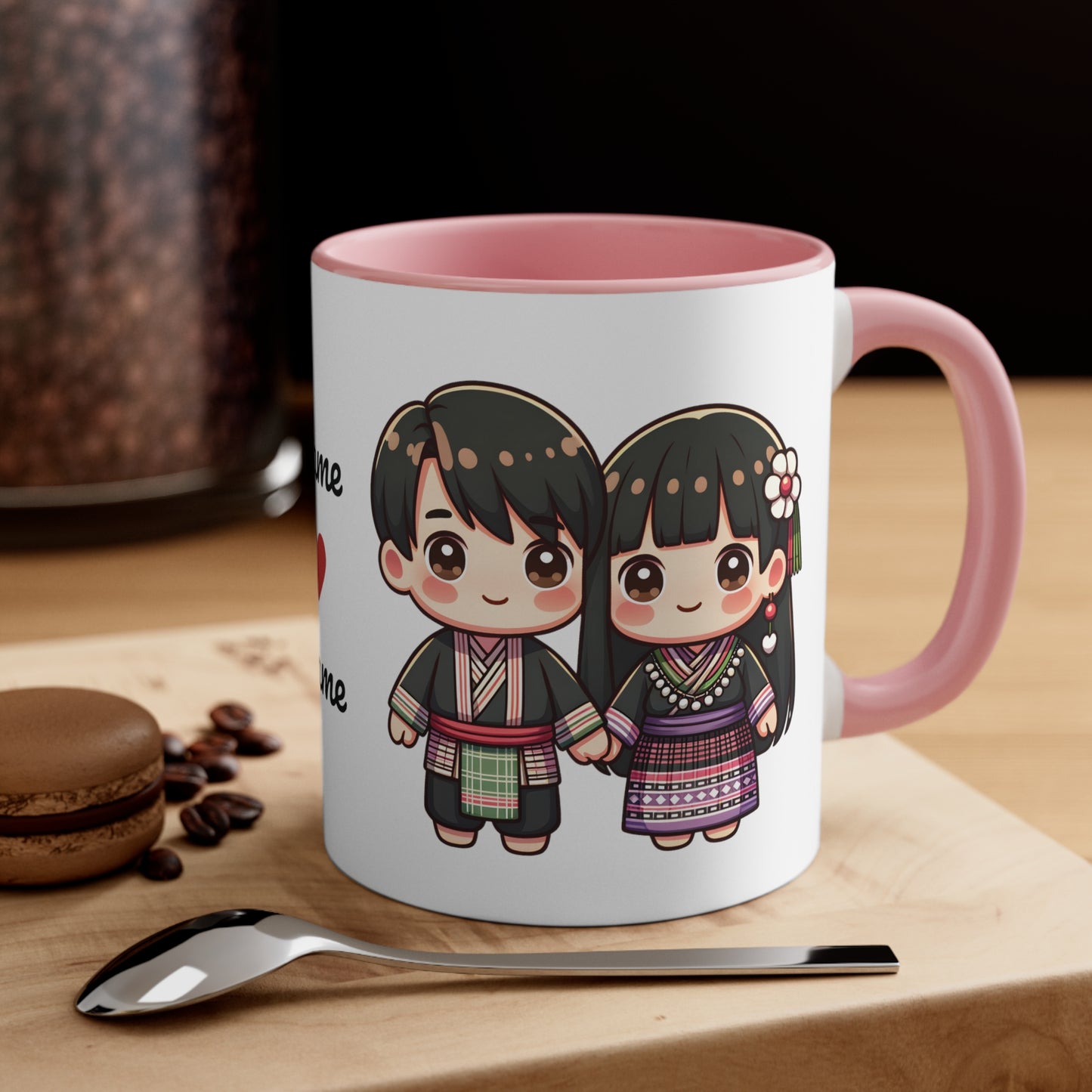 Hmong Couple Traditional Hmong Clothes Collection 5 Personalized Cute - Custom Accent Coffee Mug, 11oz